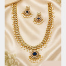 Lucentarts Jewellery Gold Plated American Diamond Necklace Set