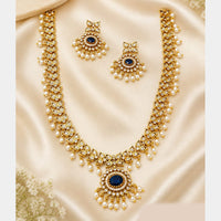 Lucentarts Jewellery Gold Plated American Diamond Necklace Set
