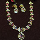 Lucentarts Jewellery Gold Plated American Diamond Necklace Set