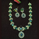 Lucentarts Jewellery Gold Plated American Diamond Necklace Set