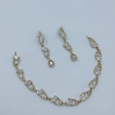 Lucentarts Jewellery Gold Plated American Diamond Necklace Set