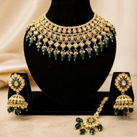 Lucentarts Jewellery Classic Crystal Stone And Beads Choker Necklace Set
