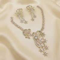 Lucentarts Jewellery Designer American Daimond Necklace Set for Women