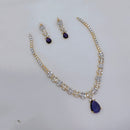 Lucentarts Jewellery Designer American Daimond Necklace Set for Women