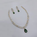 Lucentarts Jewellery Designer American Daimond Necklace Set for Women