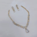 Lucentarts Jewellery Designer American Daimond Necklace Set for Women