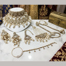 Lucentarts Jewellery Premium Austrain Stone And Beads Semi Bridal Necklace Set for Women