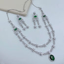 Lucentarts Jewellery Designer American Daimond Necklace Set for Women