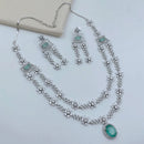 Lucentarts Jewellery Designer American Daimond Necklace Set for Women