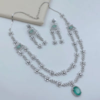 Lucentarts Jewellery Designer American Daimond Necklace Set for Women