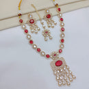Lucentarts Jewellery Luxury Polki Kundan And American Diamond Necklace Set