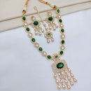 Lucentarts Jewellery Luxury Polki Kundan And American Diamond Necklace Set