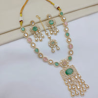 Lucentarts Jewellery Luxury Polki Kundan And American Diamond Necklace Set