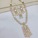 Lucentarts Jewellery Luxury Polki Kundan And American Diamond Necklace Set