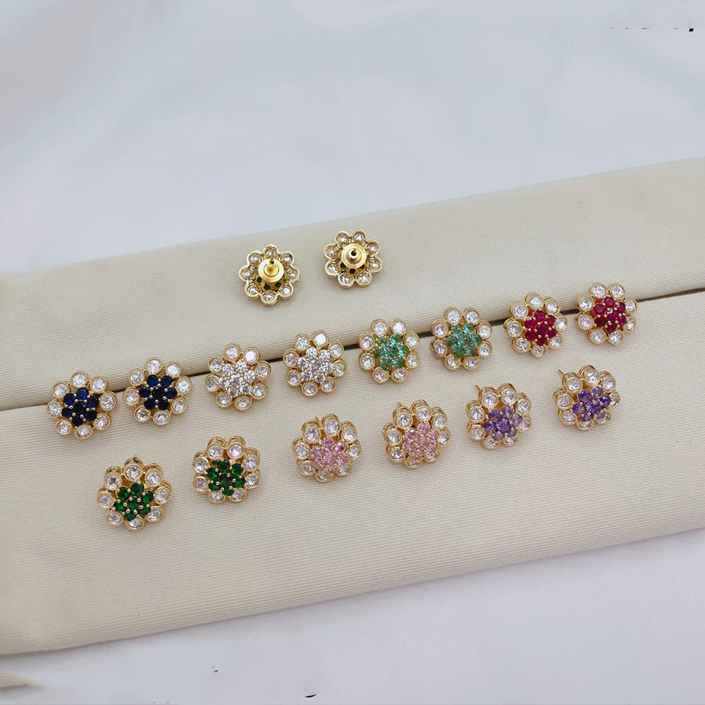 Lucentarts Jewellery Beautiful American Diamond Studs Earrings 