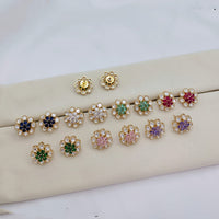 Lucentarts Jewellery Beautiful American Diamond Studs Earrings 