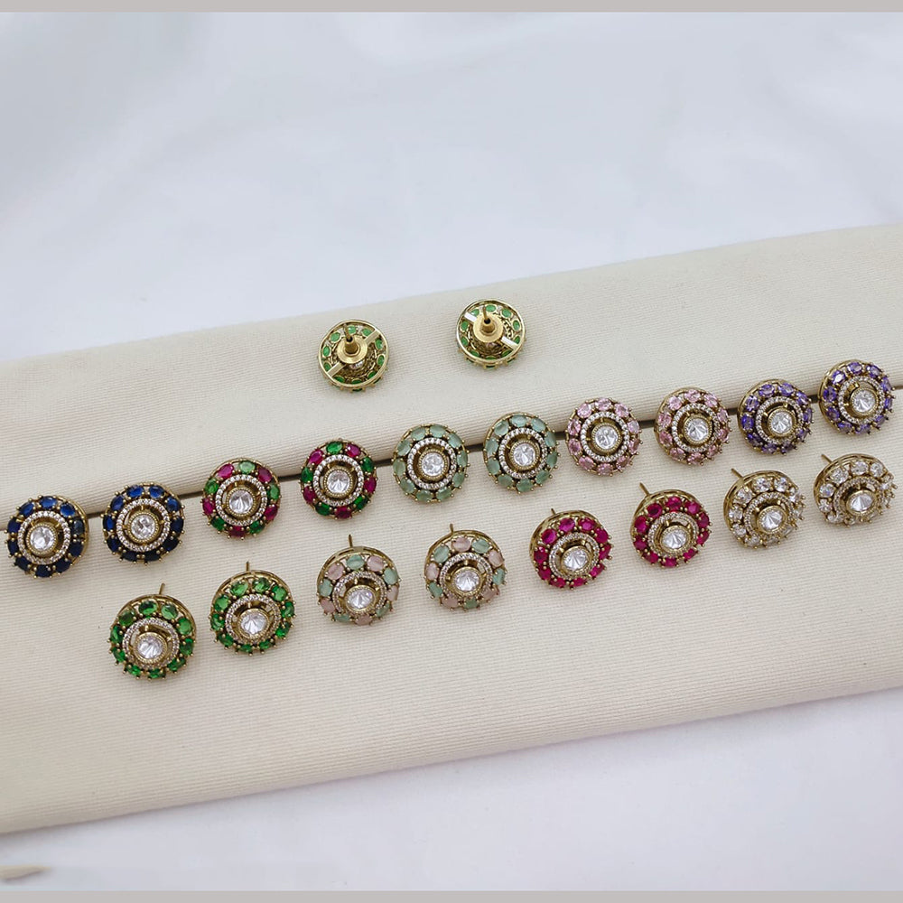Lucentarts Jewellery Beautiful American Diamond Studs Earrings 