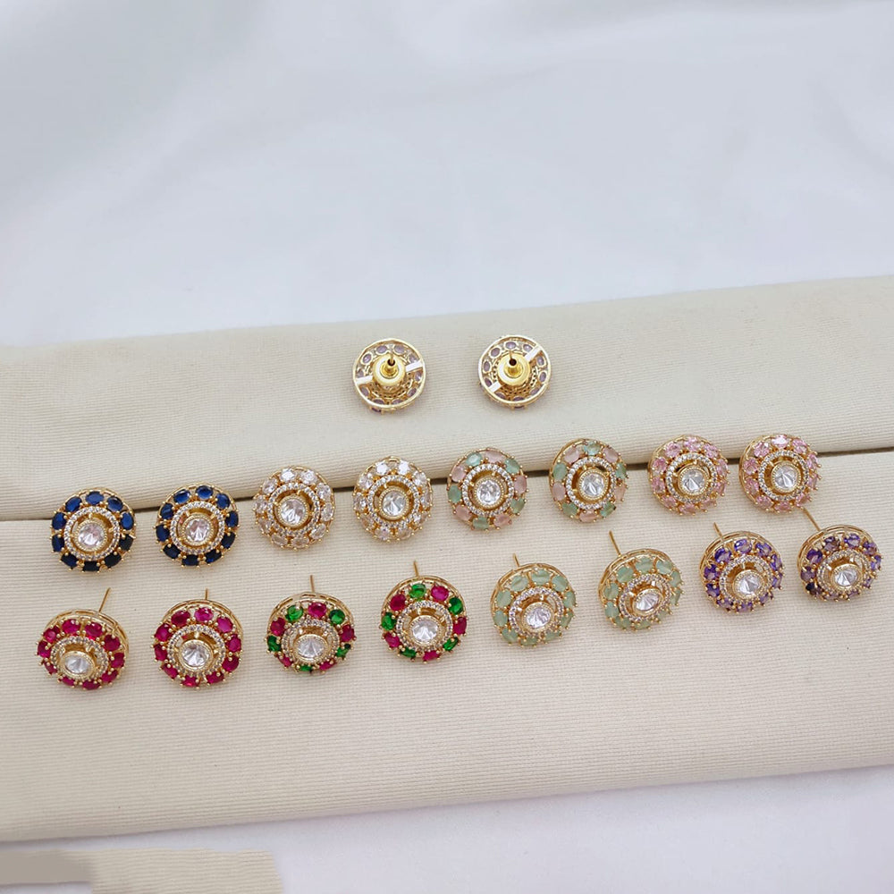 Lucentarts Jewellery Beautiful American Diamond Studs Earrings 