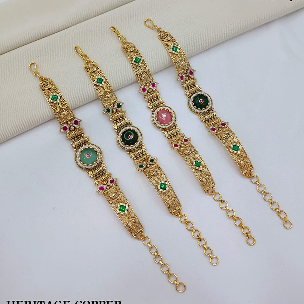 Lucentarts Jewellery Elegant Ethnic Pota Stone Adjustable Bracelet