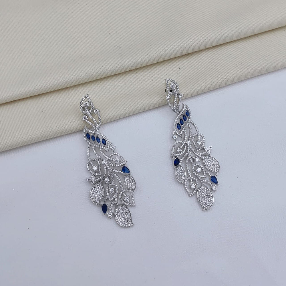 Lucentarts Jewellery Glamorous American Diamond Dangler Earrings