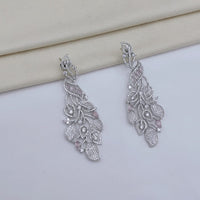 Lucentarts Jewellery Glamorous American Diamond Dangler Earrings