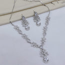 Lucentarts Jewellery Luxury American Diamond Necklace Set