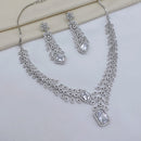Lucentarts Jewellery Luxury American Diamond Necklace Set