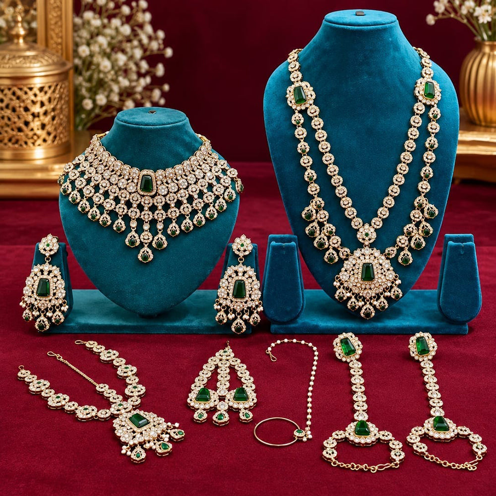Lucentarts Jewellery Austrian Stone And Beads Bridal Jewellery Set