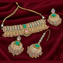 Lucentarts Jewellery Elegant Pota Stone And Pearl Choker Necklace Set