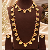 Lucentarts Jewellery Elegant Pota Stone Double Necklace Set