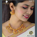 Sai Fashion Gold Plated Pota Stone Necklace Set