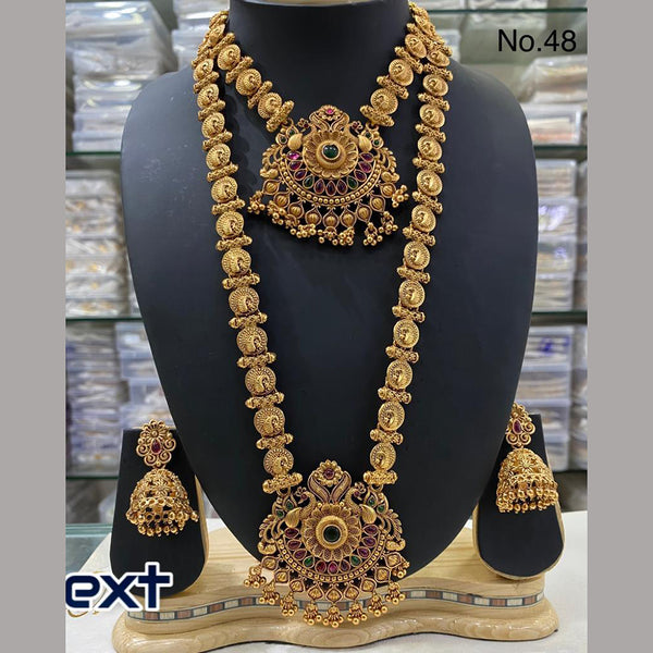 Sai Fashion Gold Plated Double Necklace Set