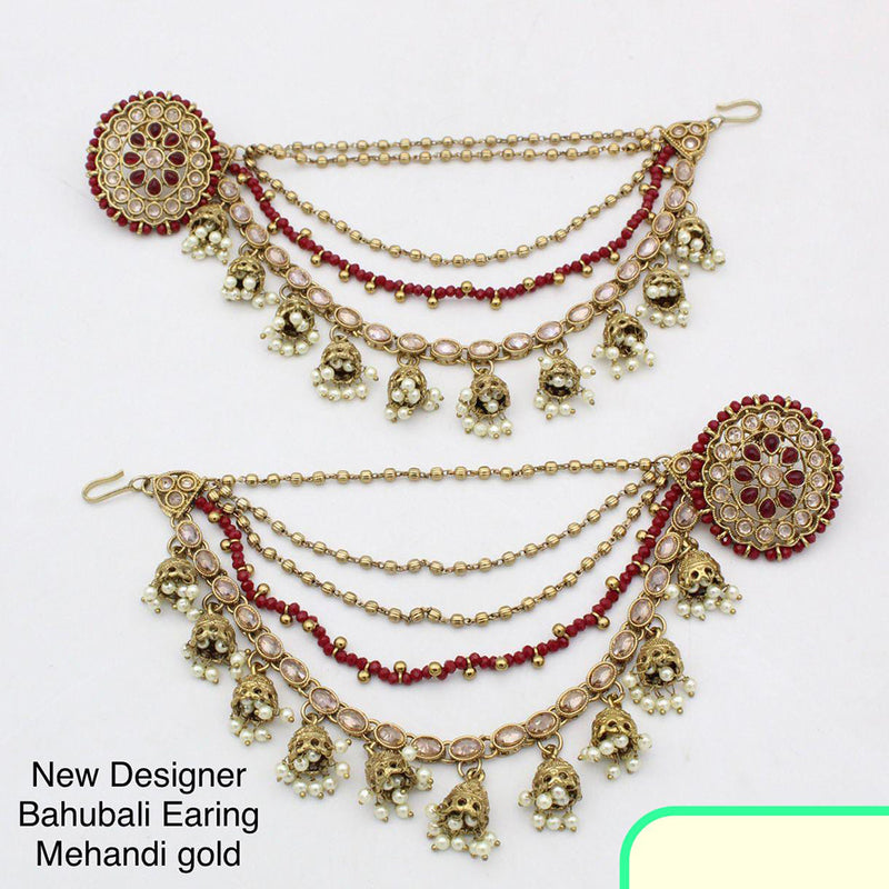 Sai Fashion Gold Plated Kanchain Earrings