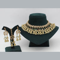 Sai Fashion Gold Plated Crystal Stone Necklace Set