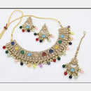 Sai Fashion Gold Plated Crystal Stone Necklace Set