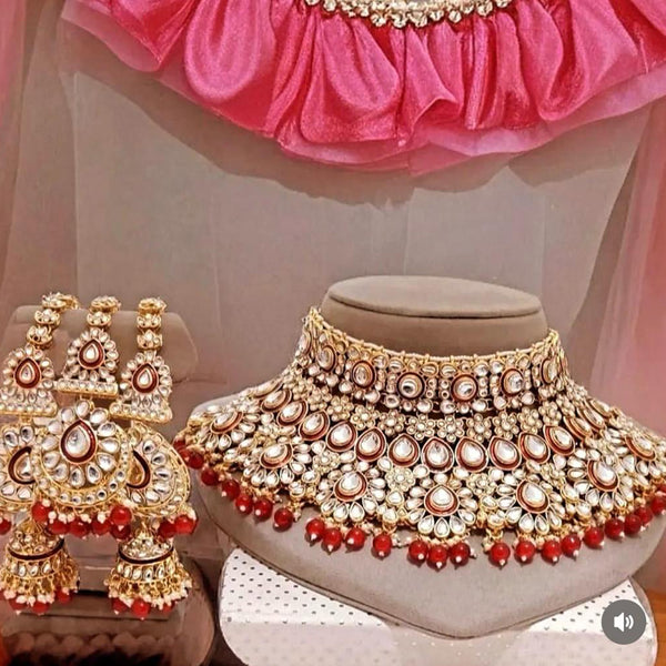 Sai Fashion Gold Plated Kundan Choker Necklace Set