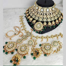 Sai Fashion Gold Plated Kundan & Beads Bridal Set