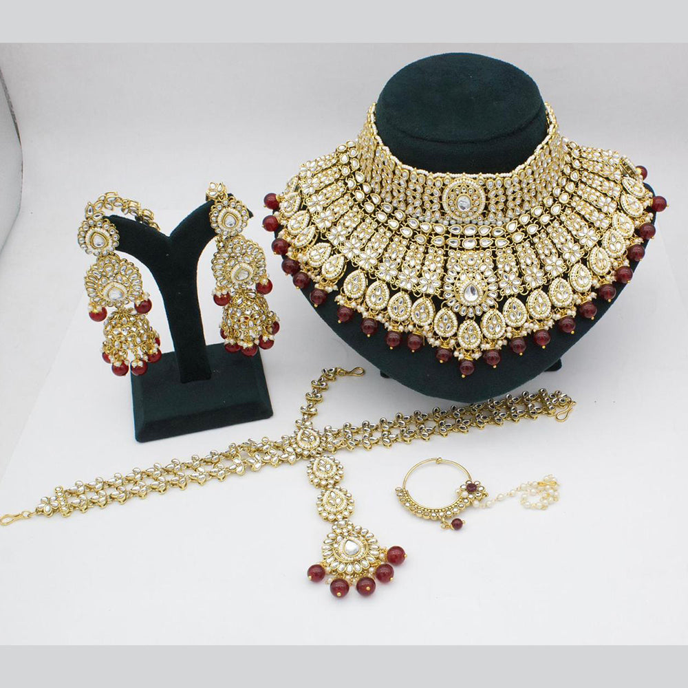 Sai Fashion Gold Plated Kundan Necklace Set