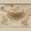 Sai Fashion Gold Plated Crystal Stone Choker Necklace Set