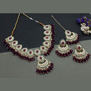 Sai Fashion Gold Plated Kundan And Beads Necklace Set