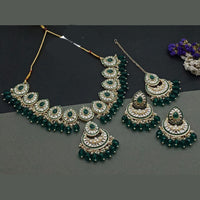 Sai Fashion Gold Plated Kundan And Beads Necklace Set