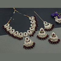 Sai Fashion Gold Plated Kundan And Beads Necklace Set