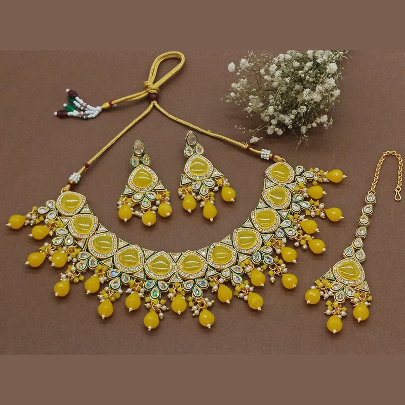 Sai Fashion Gold Plated Kundan Necklace Set