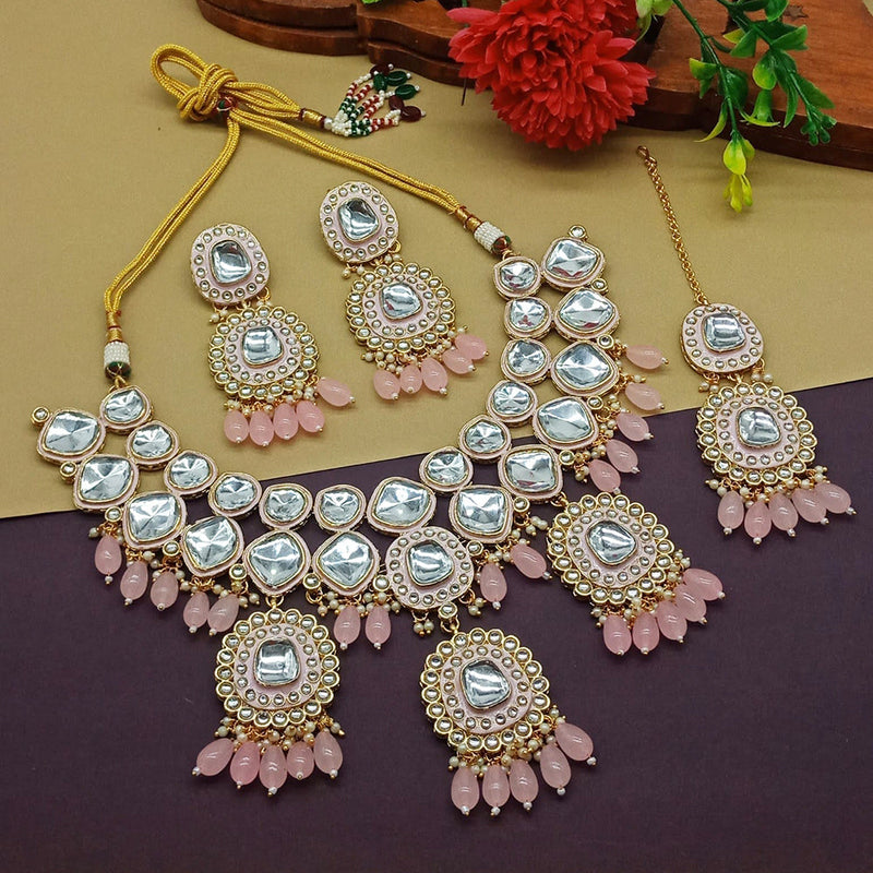 Sai Fashion Gold Plated Kundan Necklace Set