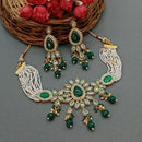 Sai Fashion Gold Plated Crystal Stone And Beads Necklace Set