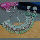 Sai Fashion Silver Plated Crystal Stone Necklace Set