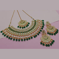 Sai Fashion Gold Plated Kundan Stone Necklace Set