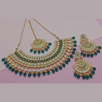 Sai Fashion Gold Plated Kundan Stone Necklace Set
