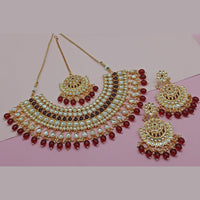 Sai Fashion Gold Plated Kundan Stone Necklace Set