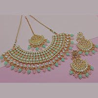 Sai Fashion Gold Plated Kundan Stone Necklace Set